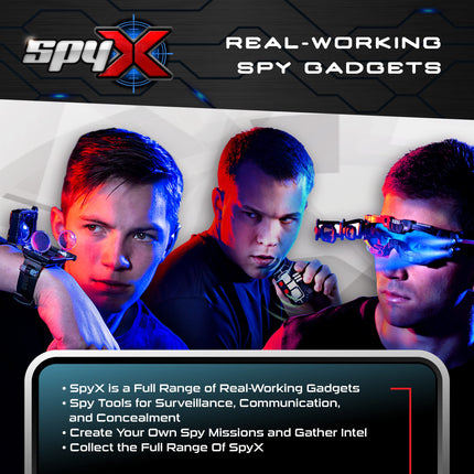 SpyX 10538 Spy Wrist Talkies for Kids - Hands-free secret communication via disguised walkie-talkies for fun spy missions - Includes watch disguise and Morse code option, 6+