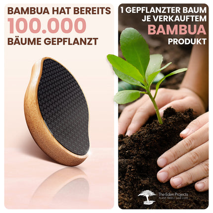 BAMBUA Callus Remover - [100% Anti-Callus Effect] Foot Callus Remover - For Foot Care for Beautiful Feet - Effective Nano Glass - Professional Pedicure - Premium Callus File (Black)