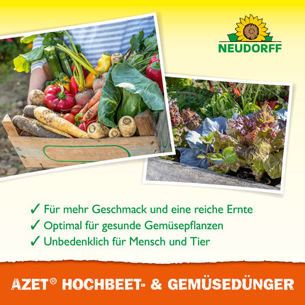 Neudorff Azet Raised Bed &amp; Vegetable Fertilizer – Organic raised bed fertilizer with 100 days of long-term effect for all types of vegetables in raised beds, 1.75 kg for 35 m²
