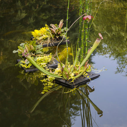 Inter Flowers GmbH Inter Flower -10 plant baskets, aquatic plant basket, 11 x 11 cm, for garden ponds, suitable for pond plants such as water lilies, plastic, pond plant basket, garden pond