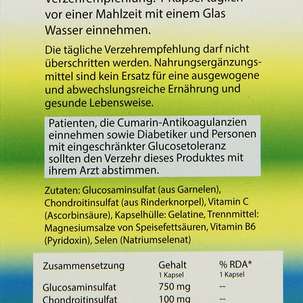Avitale Glucosamine 750 mg + Chondroitin 100 mg Capsules, 185 g