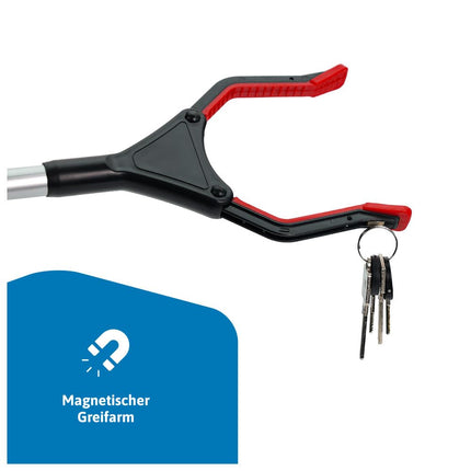 Blosta Grabber Red Foldable 81/42cm Grabber for Seniors, Garbage Grabber (Garbage Tongs Garbage Grabber Grabber Garbage Picker Waste Grabber)