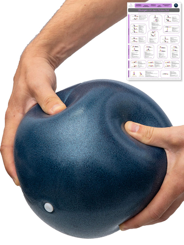 beneyu ® Non-Slip &amp; Superlight Soft Pilates Ball - Gymnastic Ball Small - 23cm + Exercises