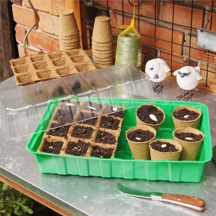 Meister Growing Pots 8 x 8 cm - Practical set of 48 - 100% peat-free made from PEFC-certified cellulose - Biodegradable / Plant Pot / Seed Pot / Plant Propagation / 9968280