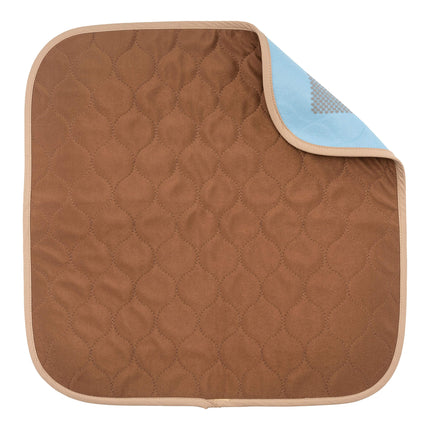Sensalou incontinence chair pad seat cover waterproof washable 45x45 cm brown