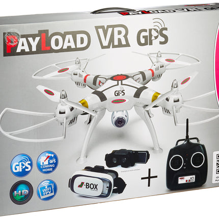 JAMARA 422035 - Payload GPS VR Drone Altitude HD FPV Wifi Coming Home - Position hold via GPS, automatic takeoff and landing, altitude control, track following flight path planning mode, payload up to 350g