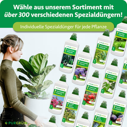 Purgrün® Cannabis Fertilizer Set 2 x 1 Liter – Fast-acting mineral formula – Full-spectrum nutrients for growth and flowering – Liquid fertilizer for indoor and outdoor use – For autoflowers, sativas, and indicas