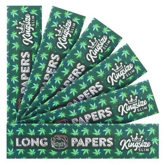 6x Granny's® new Organic Slim Long Papers aus Hanf | 108 x 45 mm | 36 Blatt ungebleicht | King Size | organic hemp