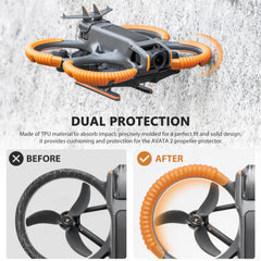 STARTRC 3-IN-1 Accessories for DJI Avatar 2, Propeller Protection Guard + Tail + Landing Feet Extended Landing Gear for DJI Avatar 2 fly more combo Protection Guard (Not including drone)