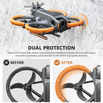 STARTRC 3-IN-1 Accessories for DJI Avatar 2, Propeller Protection Guard + Tail + Landing Feet Extended Landing Gear for DJI Avatar 2 fly more combo Protection Guard (Not including drone)