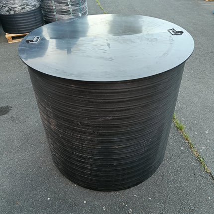 Varile manhole cover for DN1000 KG pipe 115cm - 200kg load capacity | universal manhole cover made of plastic | cistern cover (black)