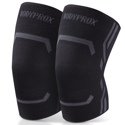 Knee Compression Brace for Men and Women (2-Pack), Knee Support for Running and Training (M)