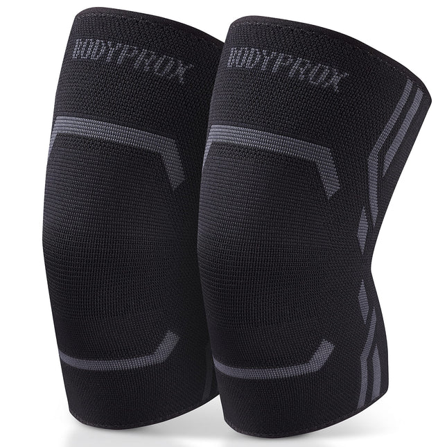 Knee Compression Brace for Men and Women (2-Pack), Knee Support for Running and Training (M)