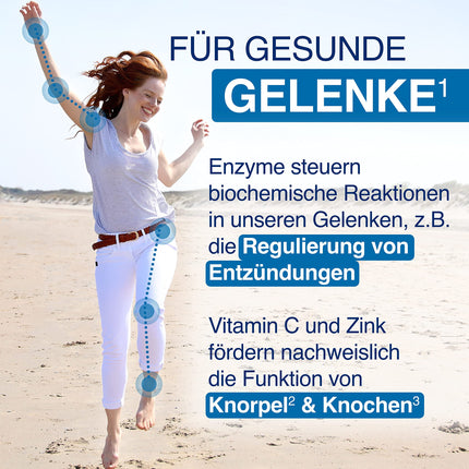 GELENCIUM® Enzyme Complex I Highest daily enzyme dose: 1,500 mg I With rutin as a plant-based enzyme activator I With micronutrients for healthy joints, cartilage &amp; bones I 100 Capsules