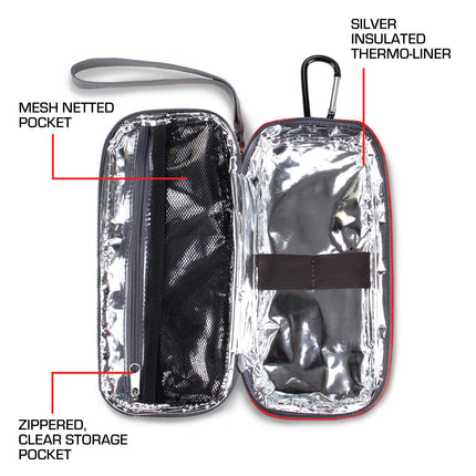 USA Gear Epipen Bag Small Insulated Medical Bag with Water-Resistant Exterior and Insulated Lining – for Two Epipens, Inhaler, Insulin Syringes and Important Allergy Medicine Supplies