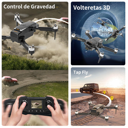F205 Drone with Camera for 2.4 inch Screen, Brushless Motor FPV Drone for Adults, Auto-Hover, Gesture Control, 8G SD with Card Reader, One-Key Start for Beginners