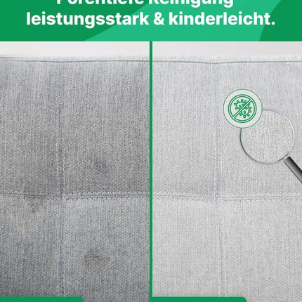 Emma Grün® Upholstery Cleaner for Sofas, Couches &amp; Car Seats 500ml [incl. Upholstery Brush] - Sustainable &amp; Odor-Free - Car Interior Cleaner - Upholstery Cleaning from Germany