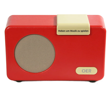 OER Music Player, Music Box for Dementia Patients, Senior Radio with Easy Operation, Especially for Seniors with Alzheimer's, Gift for People with Dementia, Dementia Aid (Red)