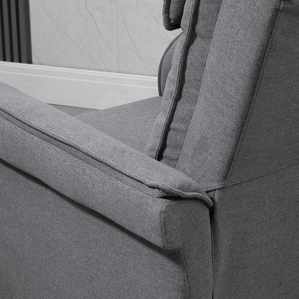 HOMCOM Electric Recliner Chair TV Chair Massage Chair Armchair with Stand-Up Aid Relaxing Chair with Reclining Function Linen-Touch Steel 86 x 95 x 106 cm Grey
