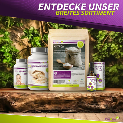 Vita2You Vitamin D3 + K2 Drops - Vitamin D3 5000 IU - Vitamin K2 100µg per drop - K2VITAL - MK-7 - 99.7% All-Trans - MCT Oil - Premium Quality - Made in Germany