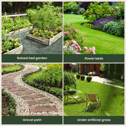OUNUO 3mx10m Weed Control Fabric Garden Fleece 90g/m², Weed Fabric Against Weeds Tear-Resistant Ribbon Fabric, Roll Weed Film Water-Permeable and High UV Stabilization