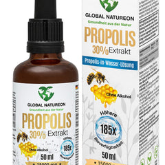 Propolis-in-water solution extract 30% without alcohol, large bottle 50 ml, tincture suitable for children and animals, polyphenols, flavonoids and bioflavonoids, 100% natural, alcohol-free