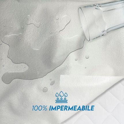 (200x240 cm) waterproof incontinence pad made of cotton – Oeko-TEX certified, skin-friendly and ideal for sensitive skin – Soft, washable protective pad for babies and seniors