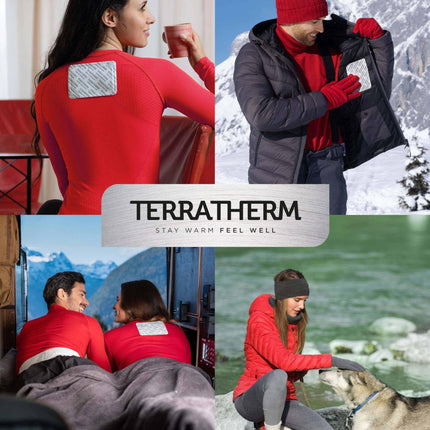 TerraTherm heat patches for back, neck and shoulders – 12h of soothing deep heat, back warmer – body warmer self-adhesive and air-activated – 10 pieces