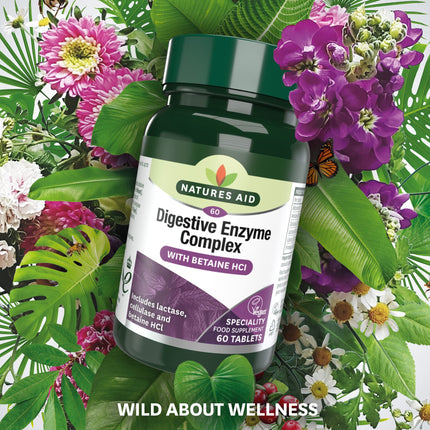 Nature's Aid Digestive Enzyme Complex with Betaine Hydrochloride 60 Vegan Tablets