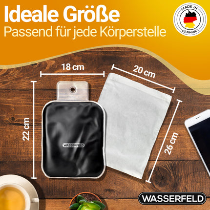 WASSERFELD® Moor Pillow for Microwave - High-quality microwave heat pad including cover - Therapeutic moor pillow for neck, shoulders, back &amp; stomach - Moor heat pad against tension