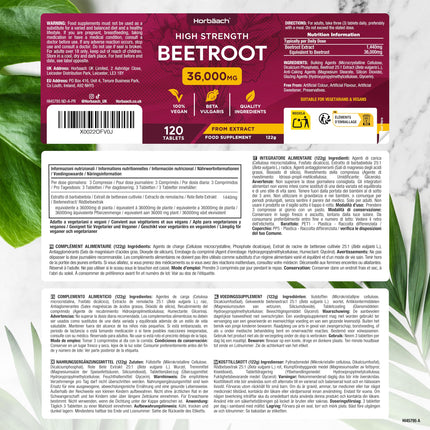 Beetroot Tablets High Dose 36,000mg | 120 Vegan Tablets | Beetroot Superfood | Beetroot Extract | Horbaach