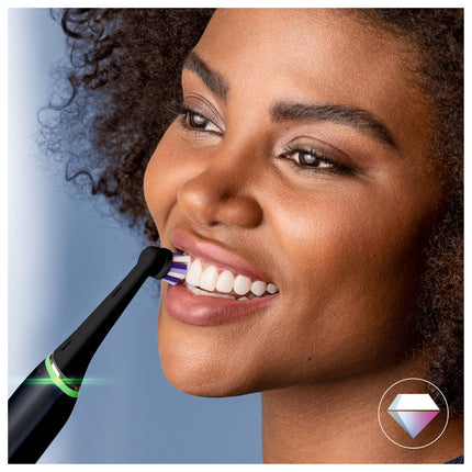 Oral-B iO Radiant White Electric Toothbrush Heads, 6 Pack, Whitening Teeth, Original Toothbrush Head for Oral-B iO Toothbrushes, Mailbox-Safe Packaging, Black