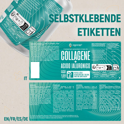 Collagen Capsules - Hyaluronic acid &amp; Collagen complex, 120 capsules. Enriched with coenzyme Q10 and hyaluronic capsules. Collagen for joints and skin. Laboratory tested and registered in Germany.