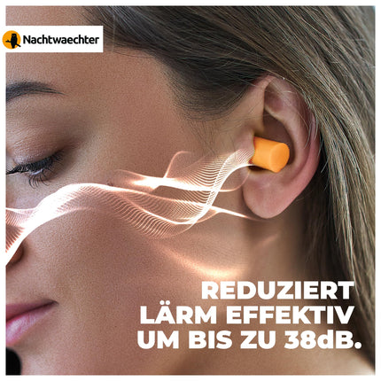 Nachtwaechter Earplugs for Sleeping 140 Pieces – Disposable Earplugs 38dB for Peaceful Sleep &amp; Against Snoring – Sleepbuds Ideal as Noise Protection for Travel &amp; Work