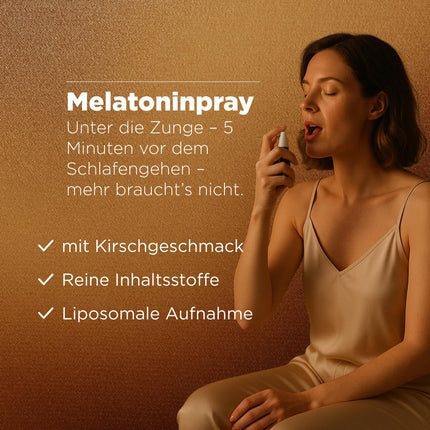 High Speed ​​Melatonin Spray – liposomal liquid as a melatonin spray with 0.5 mg melatonin per spray | 160 sprays | vegan, alcohol-free &amp; sugar-free