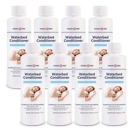 Hanse Pro Waterbed Conditioner (8 x 250 ml) I Suitable for all waterbeds I Conditioner I Waterbed Care I Waterbed Accessories