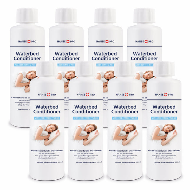 Hanse Pro Waterbed Conditioner (8 x 250 ml) I Suitable for all waterbeds I Conditioner I Waterbed Care I Waterbed Accessories