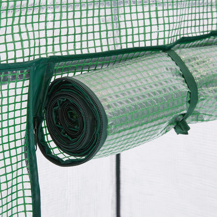 Relaxdays Polytunnel Greenhouse, HxWxD: 185 x 125 x 95 cm, Walk-in Growhouse with Shelf, Iron &amp; PE, Zipper, Green