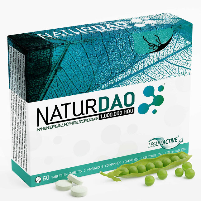 NATURDAO® 60 DAO tablets 3,000,000 HDU per day - perfect dosage with 1,000,000 HDU per tablet (1 to 3 tablets/day) - 100% vegan DAO - DAO enzyme