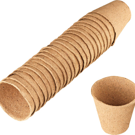 Connex Coconut Expanding Tablets Ø 3.5 cm - Practical set of 20 &amp; Growing Pots Ø 6 cm - Practical set of 24