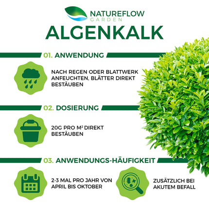 TEST WINNER Organic Algae Lime for Boxwoods – Resistance and regeneration for susceptible boxwoods (boxwood moth) – Premium boxwood fertilizer and spray – Boxwood fertilizer 5kg