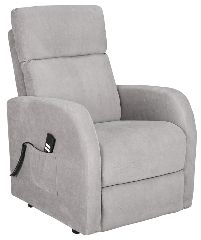 Sime EL-2 ADJUSTABLE electric recliner with 2 motors, independently adjustable backrest and footrest. 4 wheels move the user. Removable and washable cover. Grey TV chair.
