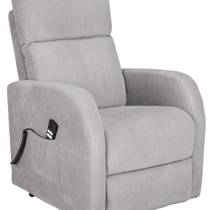 Sime EL-2 ADJUSTABLE electric recliner with 2 motors, independently adjustable backrest and footrest. 4 wheels move the user. Removable and washable cover. Grey TV chair.