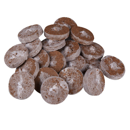 Windhager Growing Pots &amp; Growing Tablets, Growing Tablets, Coconut Soil Tablets for Growing Cuttings, Seeding Soil, Pressed Coconut Soil, Peat-Free, 100 Pieces, 3.5 cm, 04342, Brown