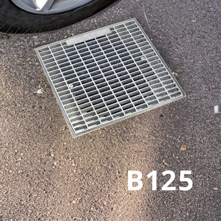 HYDROTEC professional yard gully yard drain 300x300 W125 panel with galvanized grid