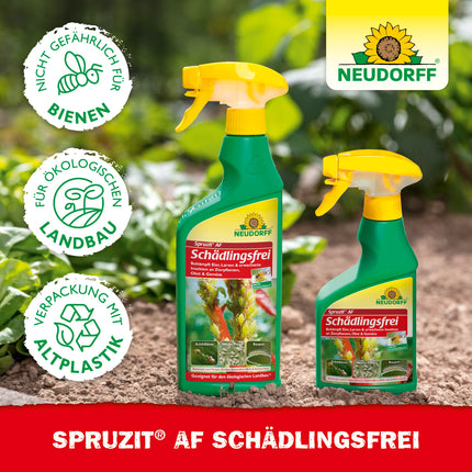 Neudorff Spruzit AF Pest-Free – Controls pests such as box tree moths, aphids, and thrips on ornamental plants, vegetables, fruit, and herbs, 500 ml