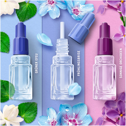 Febreze Programmable Air Freshener 3Volution Plug-in Starter Kit + Refill Bottles 80 ml April Fresh, 3 Changing Scents to Combat Odors