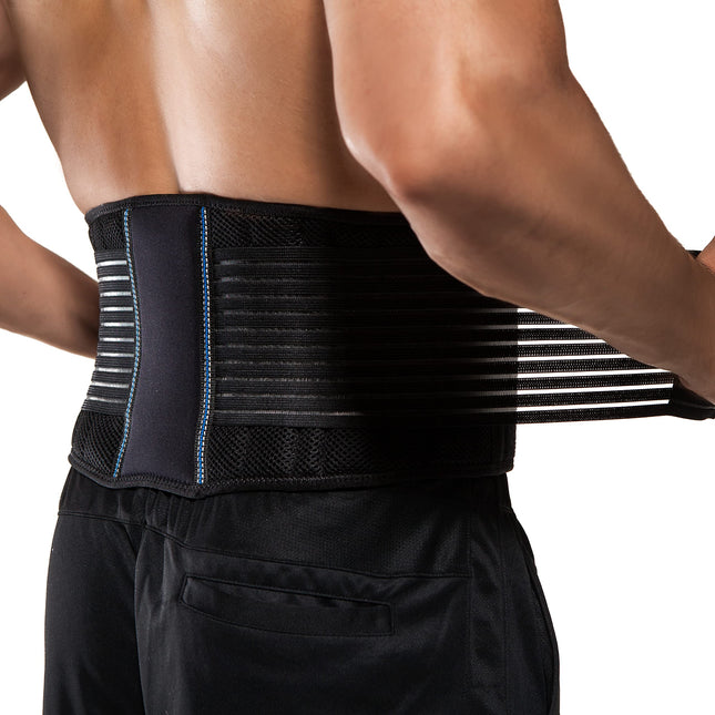 BraceUP Back Support Belt - Breathable Back Brace for Men and Women, Back Support, Lumbar Support Belt for Lower Back Pain with Sciatica (L/XL)