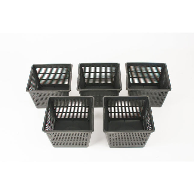 Inter Flowers GmbH Inter Flowers – 5-pack plant baskets – square – 18 x 18 x 12 cm – garden/pond planting for aquatic plants – allow maximum water flow