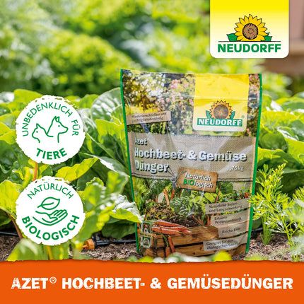 Neudorff Azet Raised Bed &amp; Vegetable Fertilizer – Organic raised bed fertilizer with 100 days of long-term effect for all types of vegetables in raised beds, 1.75 kg for 35 m²